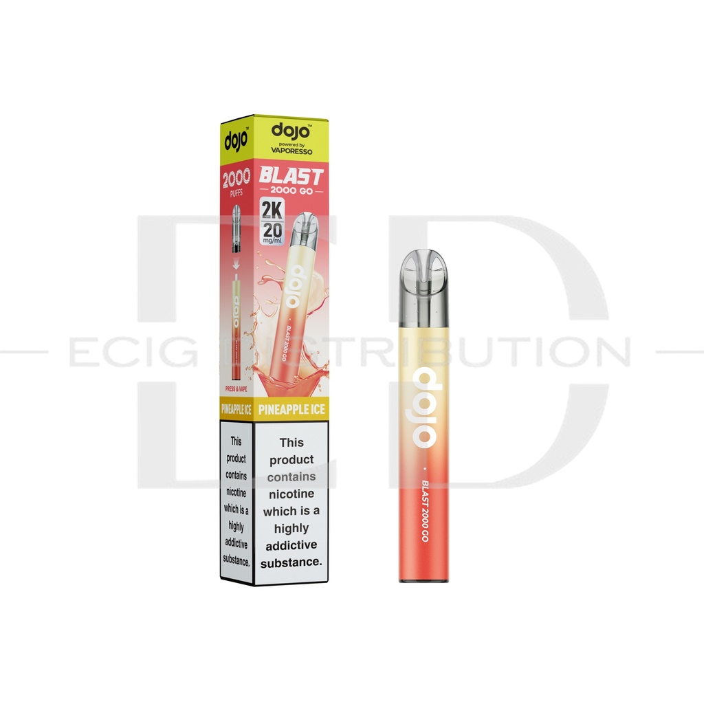 Vaporesso Dojo Blast 2000 Go Transparent Pod Kit - Pineapple Ice 20MG