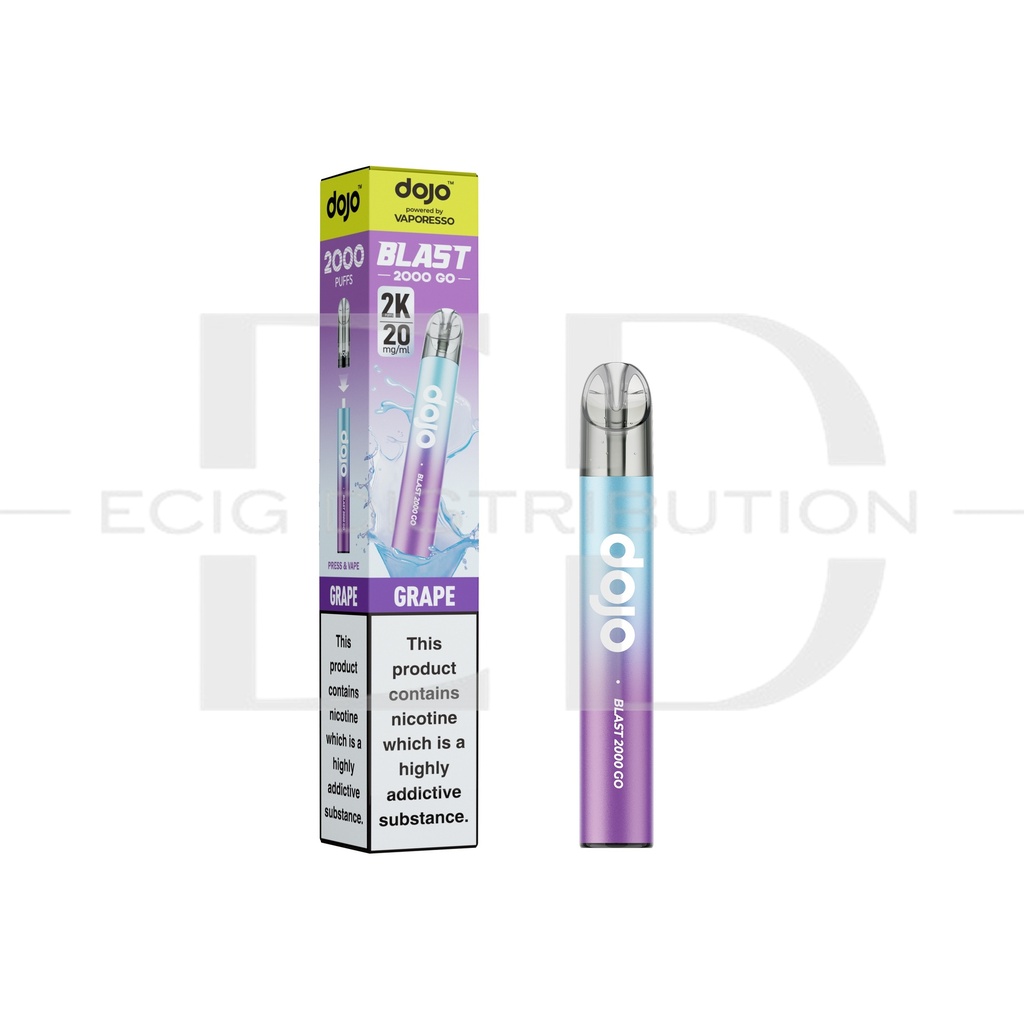 Vaporesso Dojo Blast 2000 Go Transparent Pod Kit - Grape 20MG