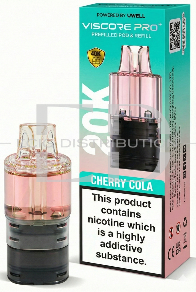Uwell Viscore Pro+ Refillable Pod - Cherry Cola 20MG