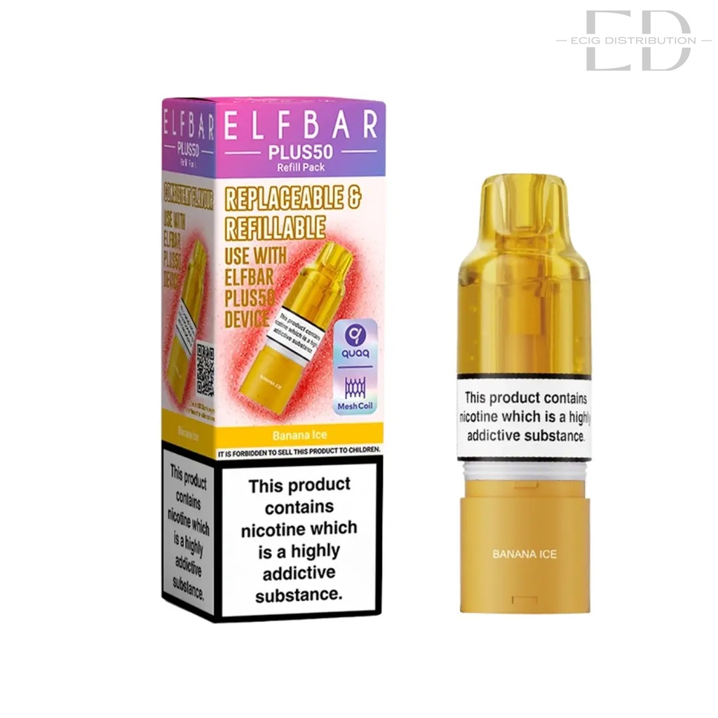 Elfbar Plus50 Refillable Pod - Banana Ice