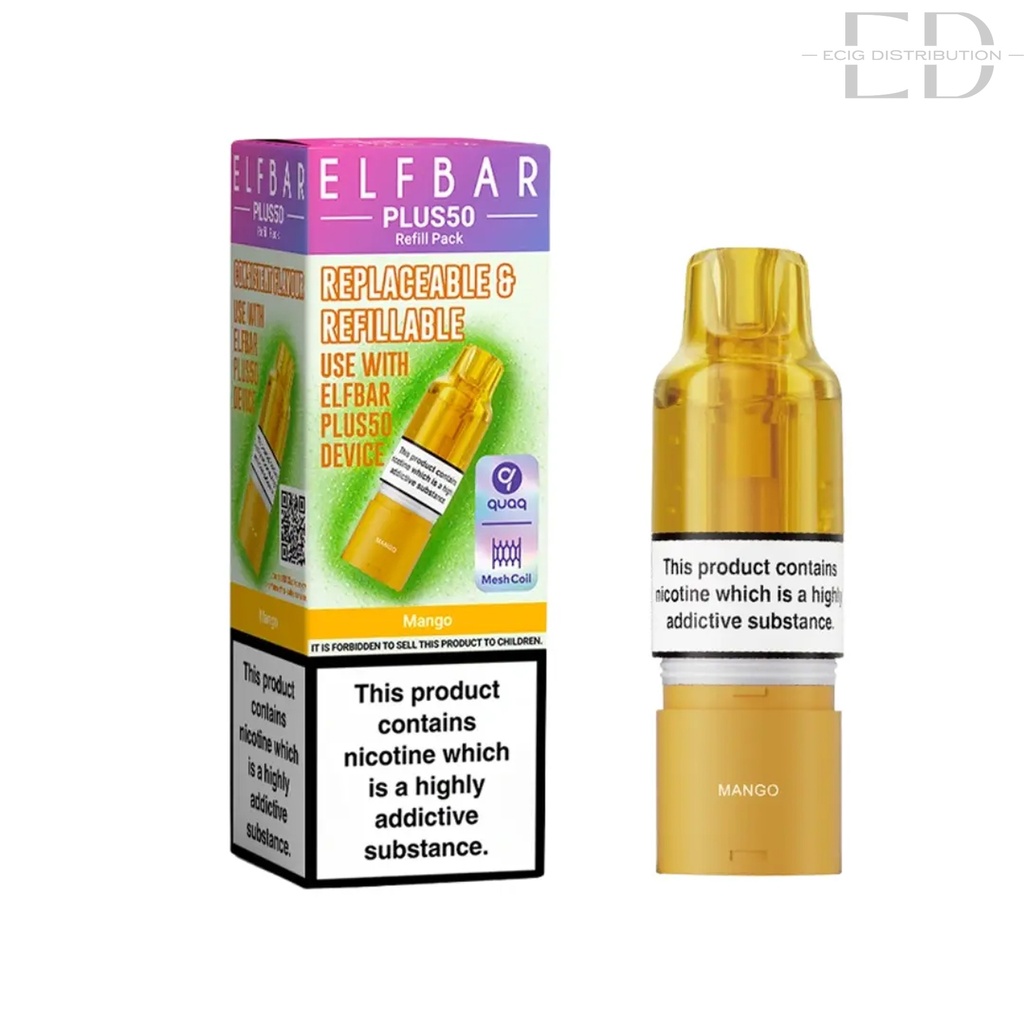 Elfbar Plus50 Refillable Pod - Mango