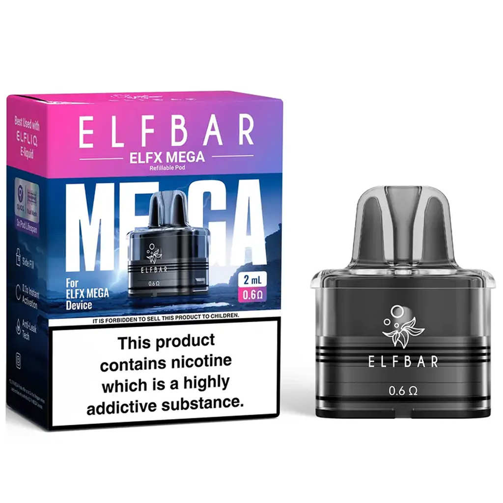 Elfbar Elfx Mega Dual Mesh Refillable Pod 1Pc/Pack - 0.6 Ohm XL