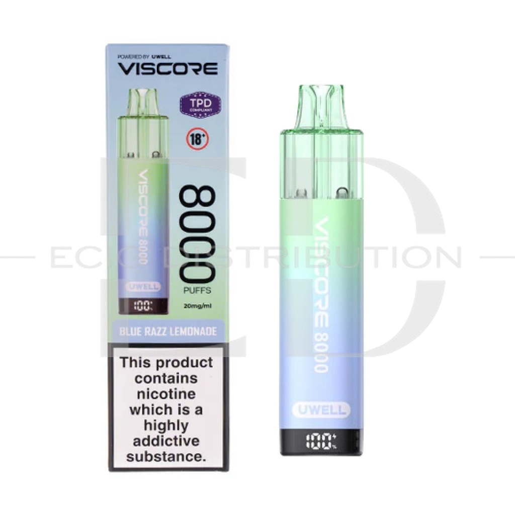 Uwell Viscore 8K Prefilled Pod - Blue Razz Lemonade 20MG