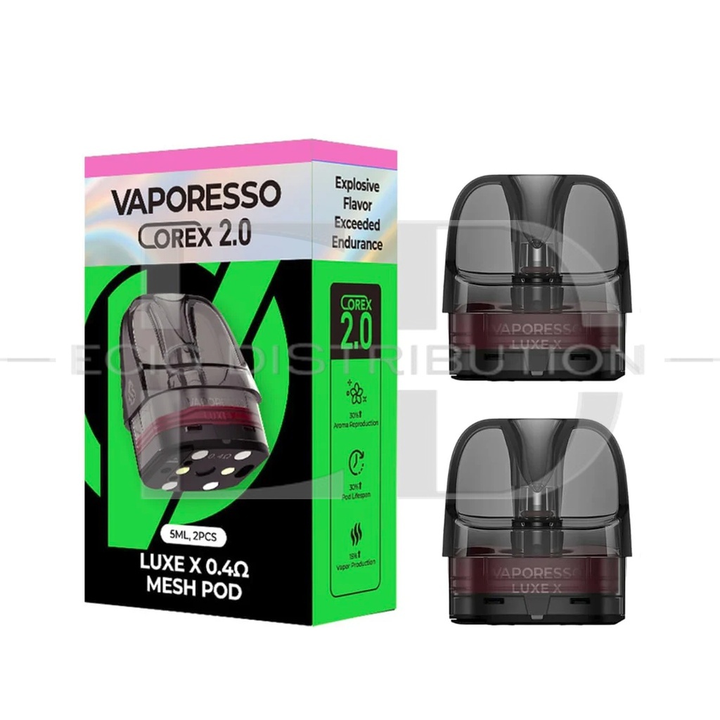 Vaporesso Luxe X Series Mesh Refillable Pod 2Pcs/Pack - 0.4 Ohm XL