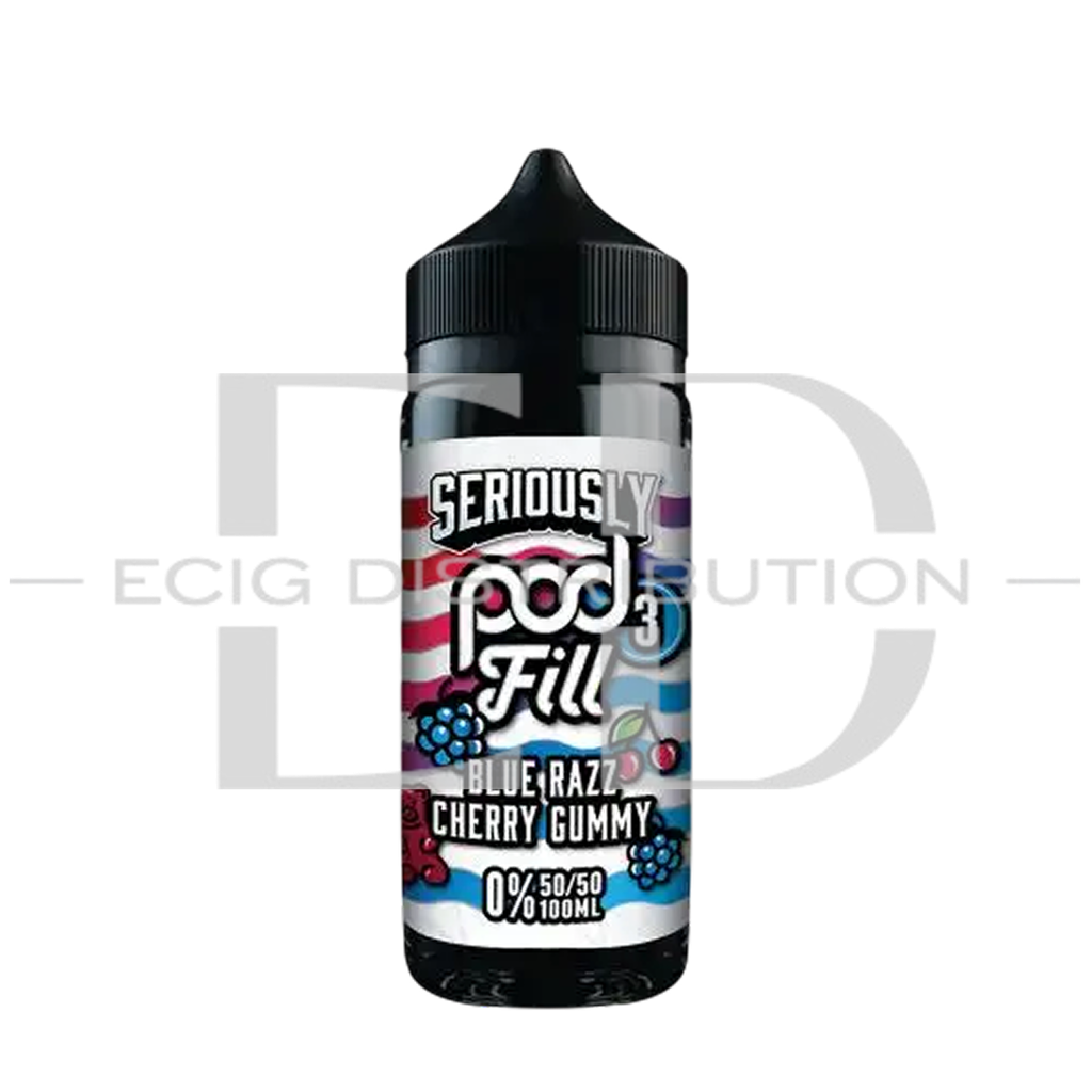 Doozy Seriously Pod Fill 3 100ML 50/50 -  Blue Razz Cherry Gummy 0MG