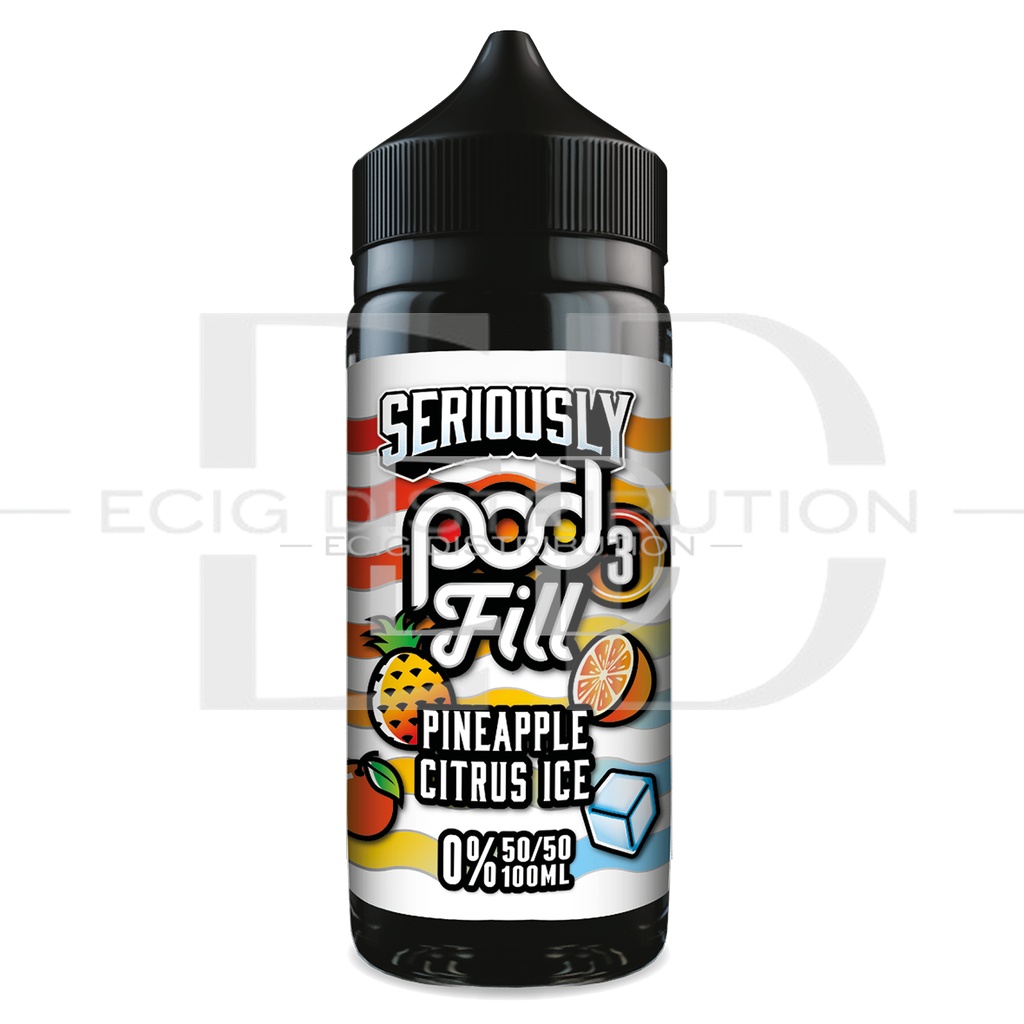 Doozy Seriously Pod Fill 3 100ML 50/50 - Pineapple Citrus Ice 0MG