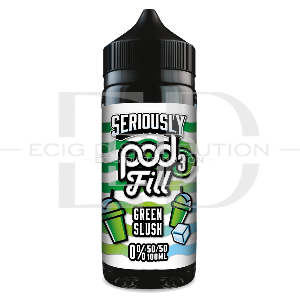Doozy Seriously Pod Fill 3 100ML 50/50 - Green Slush 0MG