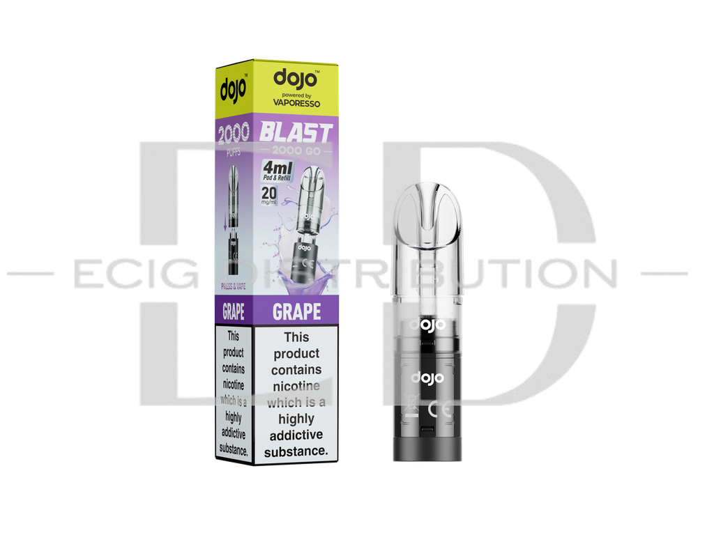 Vaporesso Dojo Blast 2000 Go Transparent Pod - Grape 20MG