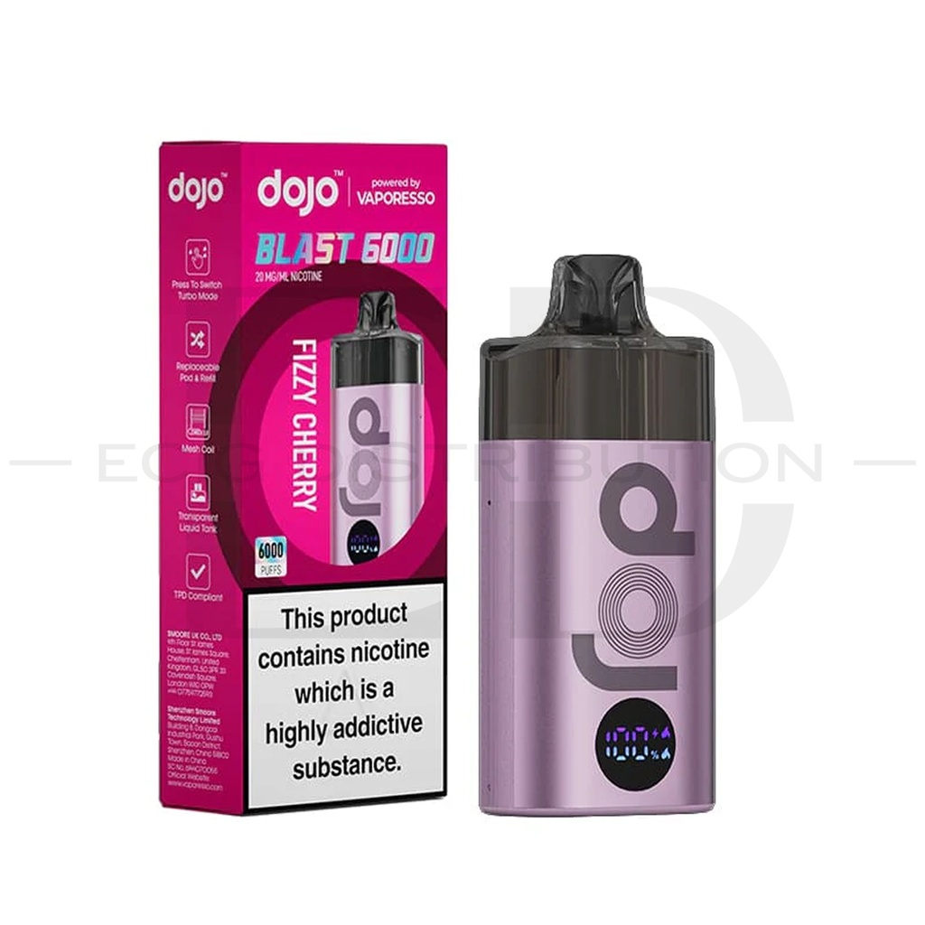 Vaporesso Dojo Blast 6000 Pod Kit - Fizzy Cherry 20MG