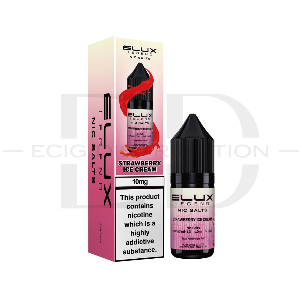 Elux Nic Salts - Strawberry Ice Cream 10MG