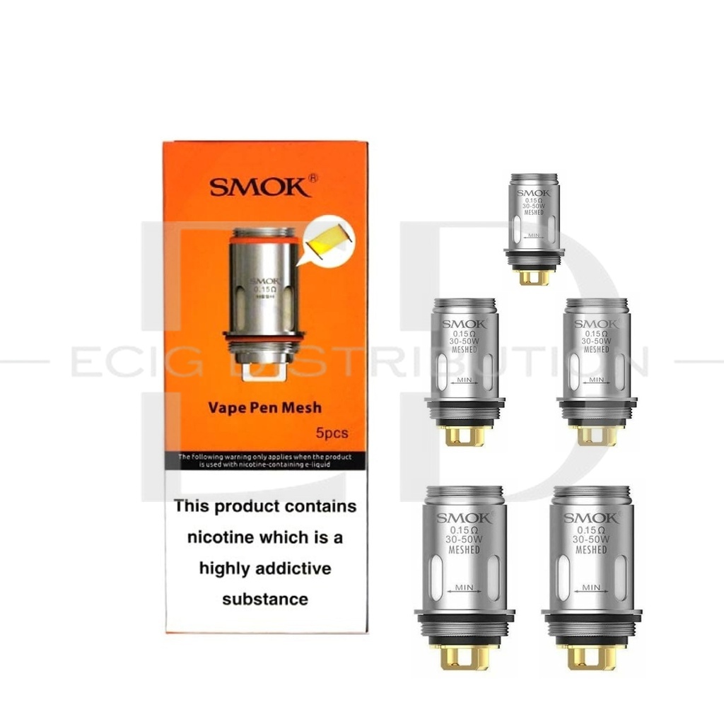 Smok Vape Pen Meshed Coil 5Pcs/Pack - 0.15 Ohm