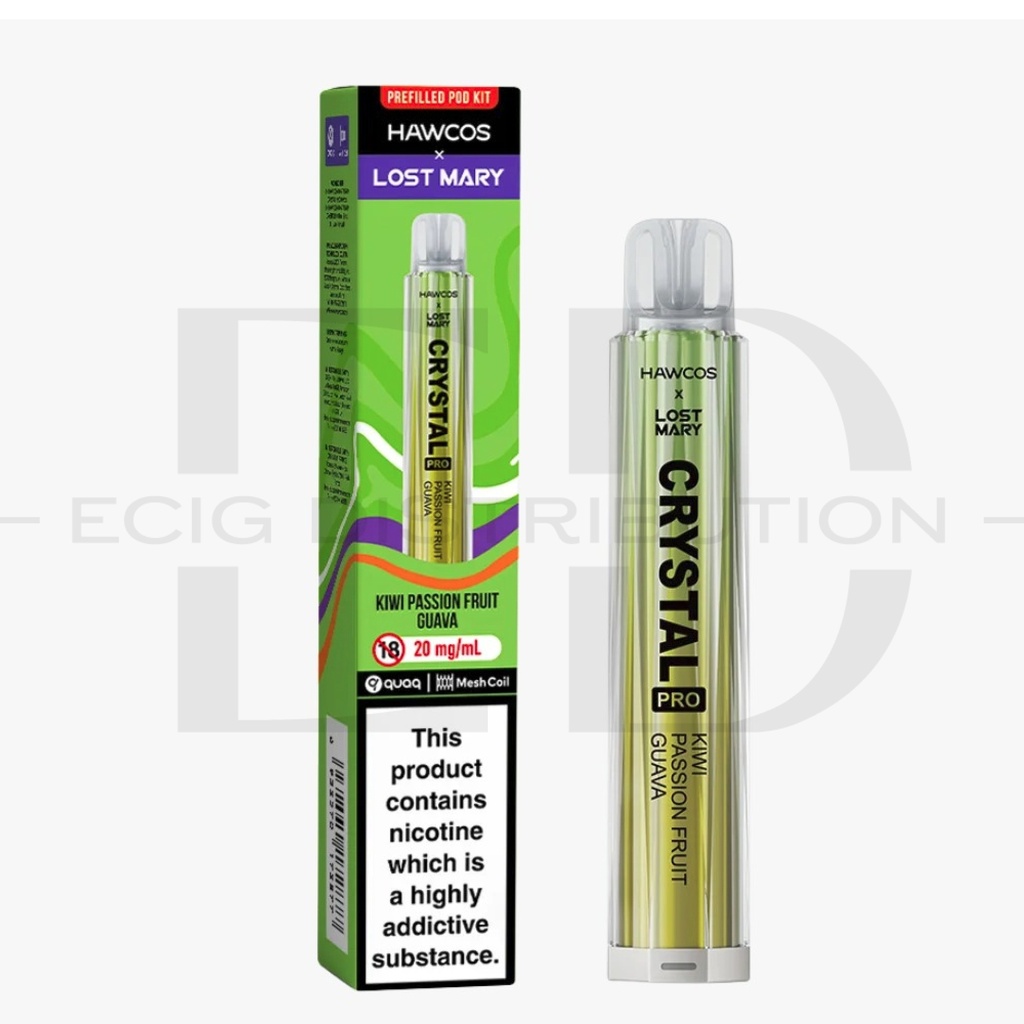 Lost Mary Hawcos Crystal Pro Pod Kit - Kiwi Passion Fruit Guava