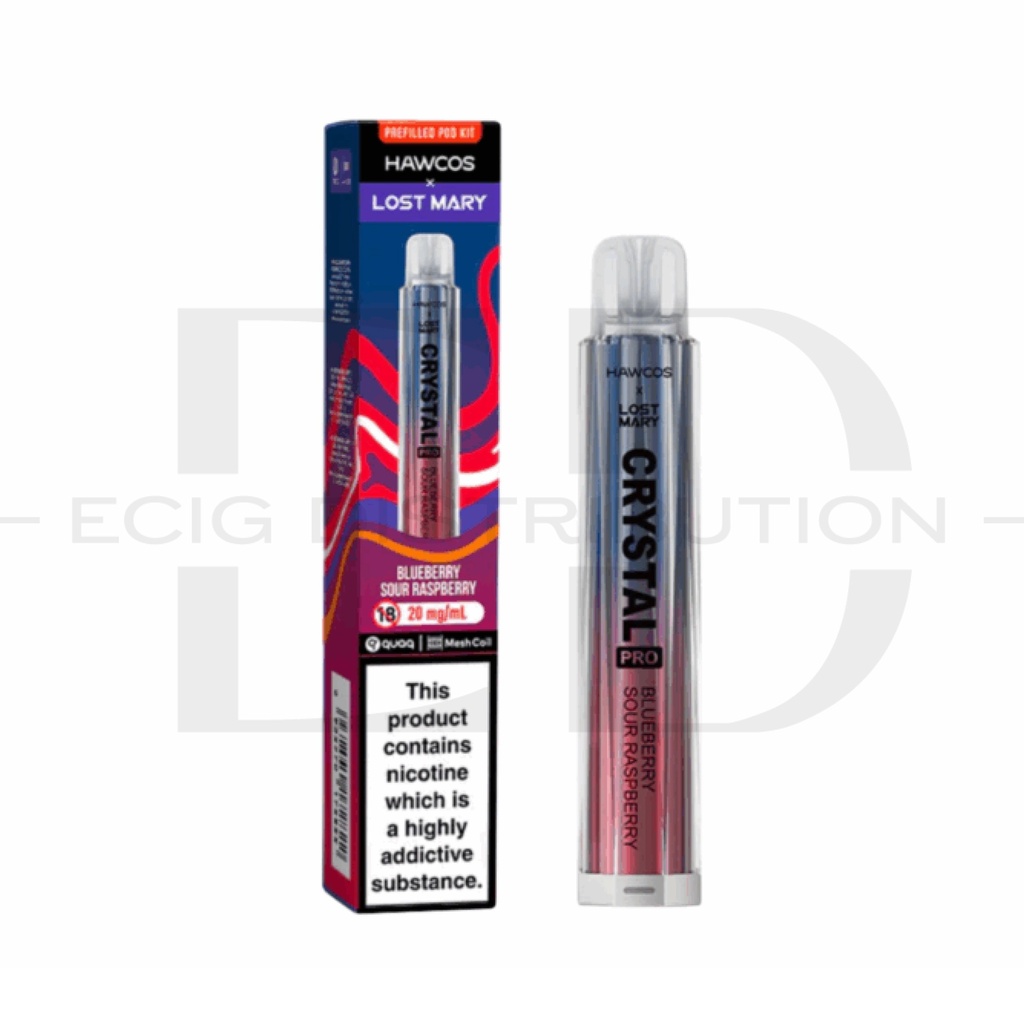 Lost Mary Hawcos Crystal Pro Pod Kit - Blueberry Sour Raspberry