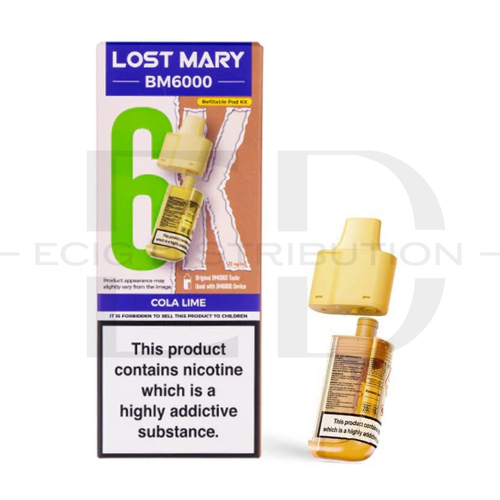 Lost Mary BM6000 Refillable Pod - Cola Lime