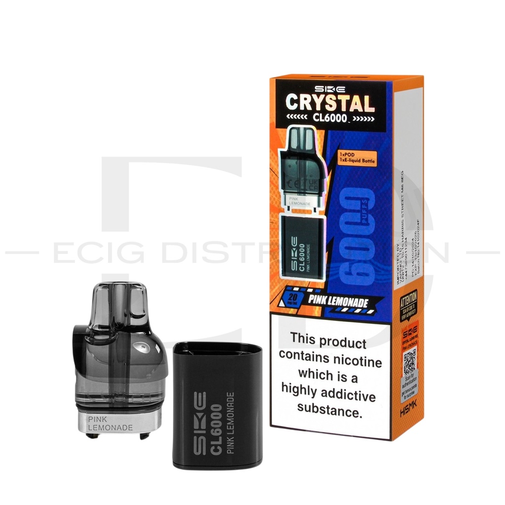 SKE Crystal CL6000 Refillable Pod - Pink Lemonade
