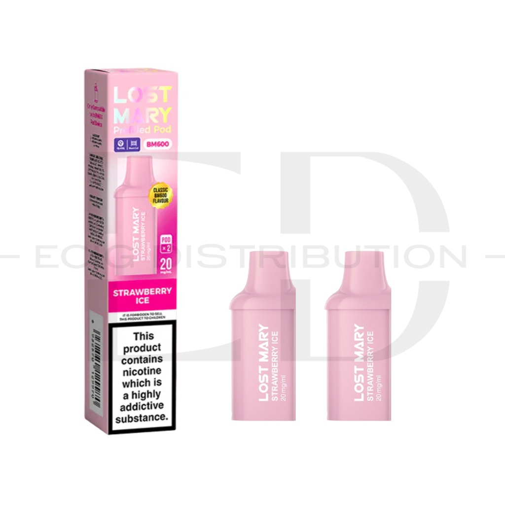 Lost Mary BM600 Refillable Pod 2Pcs/Pack - Strawberry Ice