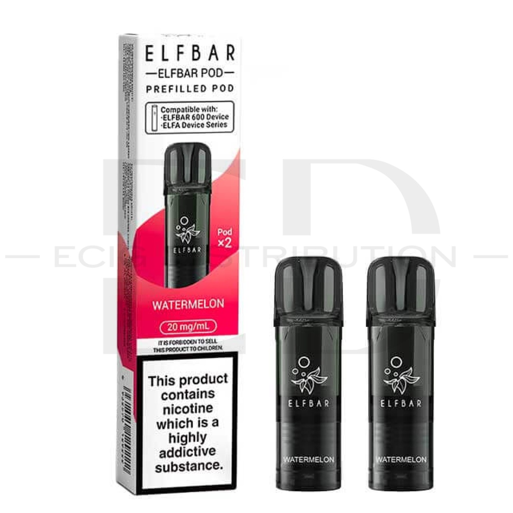 Elfbar 600 Refillable Pod 2Pcs/Pack - Watermelon