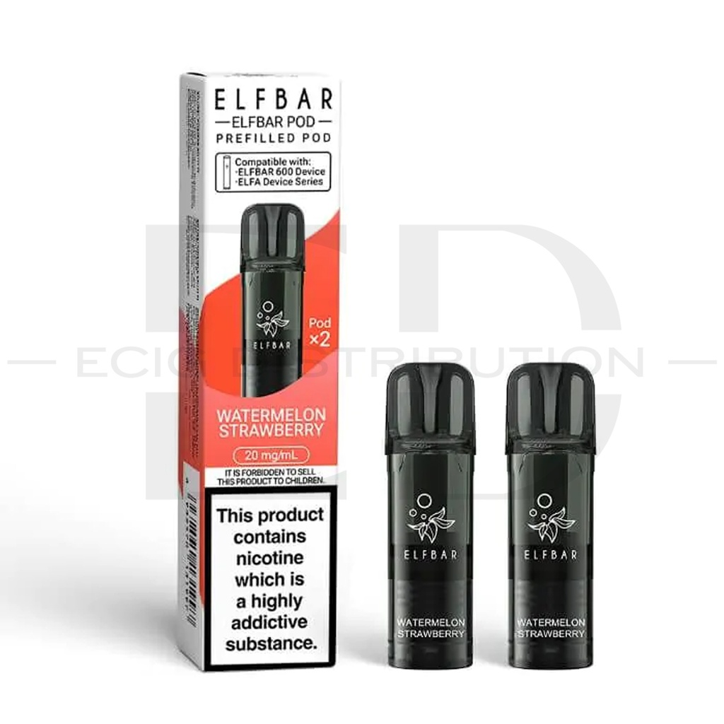Elfbar 600 Refillable Pod 2Pcs/Pack - Watermelon Strawberry