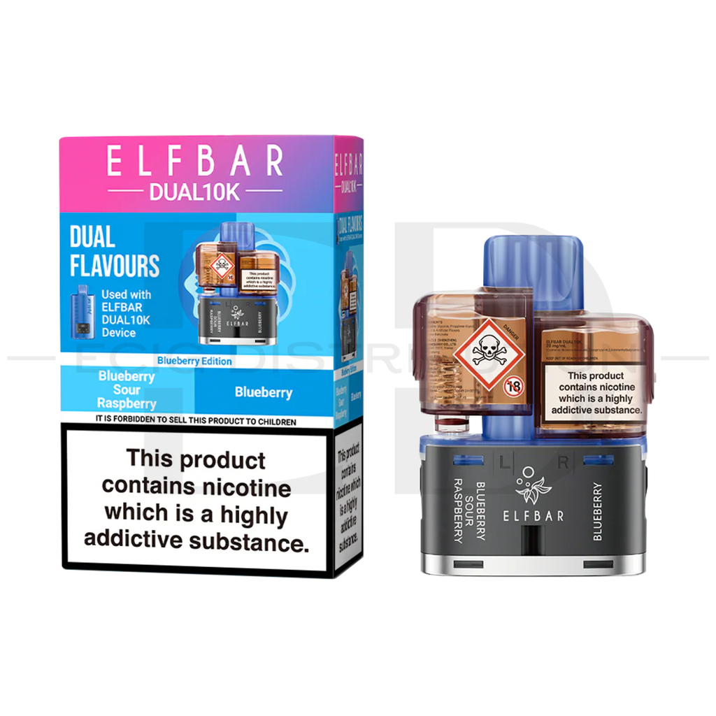 Elfbar Dual10K Refillable Pod - Blueberry Edition