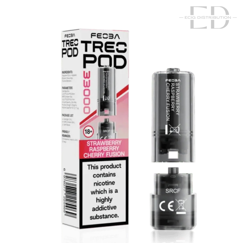 Feoba Treo 33K Refillable Pod - Strawberry Raspberry Cherry Fusion 20MG