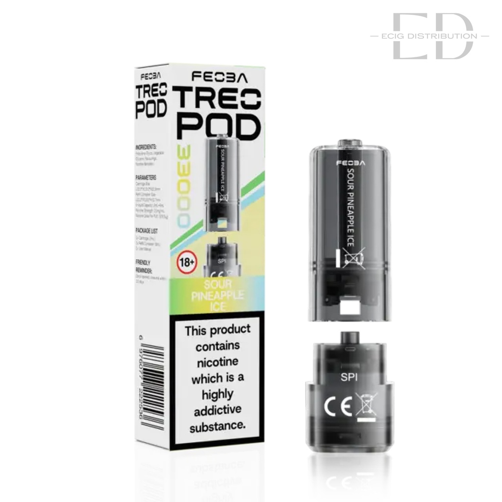 Feoba Treo 33K Refillable Pod - Sour Pineapple Ice 20MG
