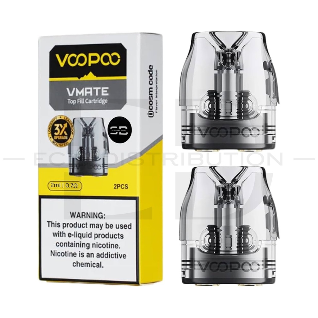 Voopoo Vmate Top Fill Refillable Pod 2Pcs/Pack - 0.7 Ohm