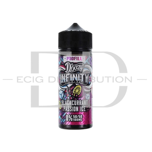 [DOOI10S50/50-BPI0MG] Doozy Infinity 100ML Shortfill 50/50 - Blackcurrant Passion Ice 0MG