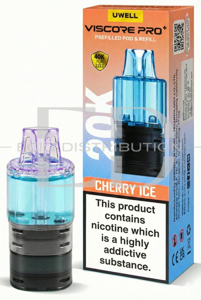 Uwell Viscore Pro+ Refillable Pod - Cherry Ice 20MG