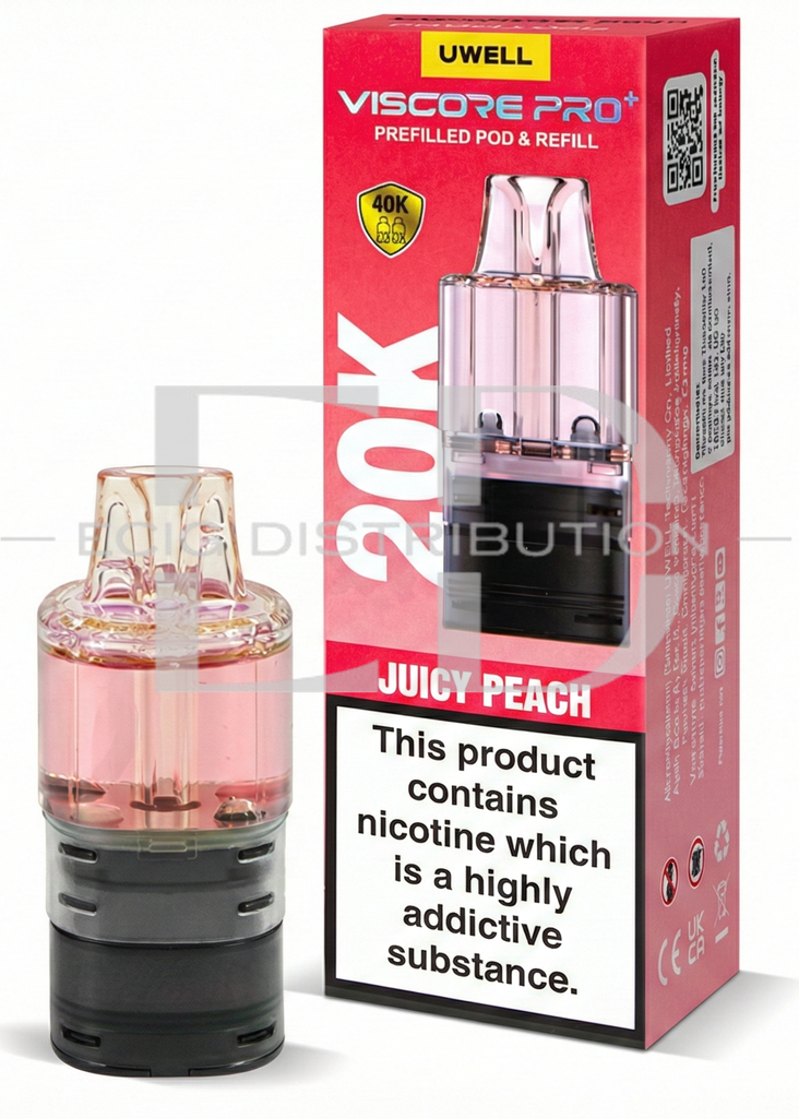 Uwell Viscore Pro+ Refillable Pod - Juicy Peach 20MG