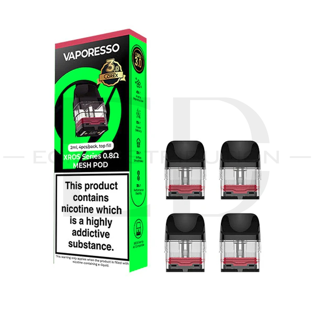 Vaporesso XRos Corex 3.0 Version Mesh Refillable Pod 4Pcs/Pack - 0.8 Ohm
