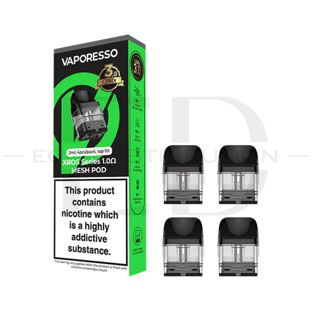Vaporesso XRos Corex 3.0 Version Mesh Refillable Pod 4Pcs/Pack - 1.0 Ohm