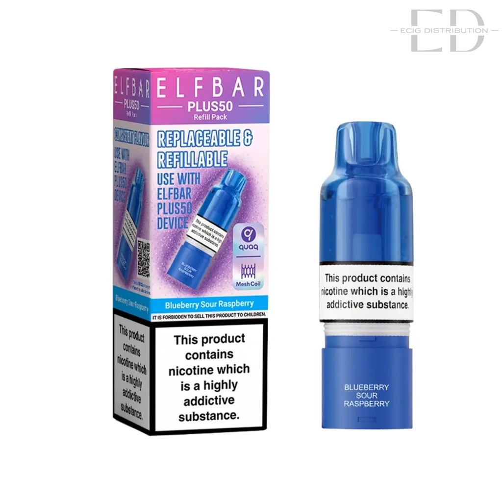 Elfbar Plus50 Refillable Pod - Blueberry Sour Raspberry