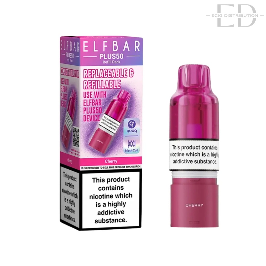 Elfbar Plus50 Refillable Pod - Cherry