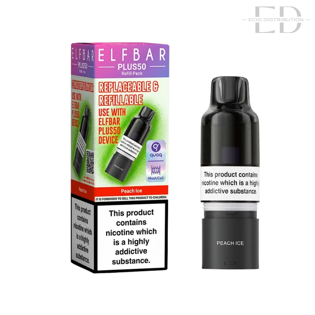 Elfbar Plus50 Refillable Pod - Peach Ice