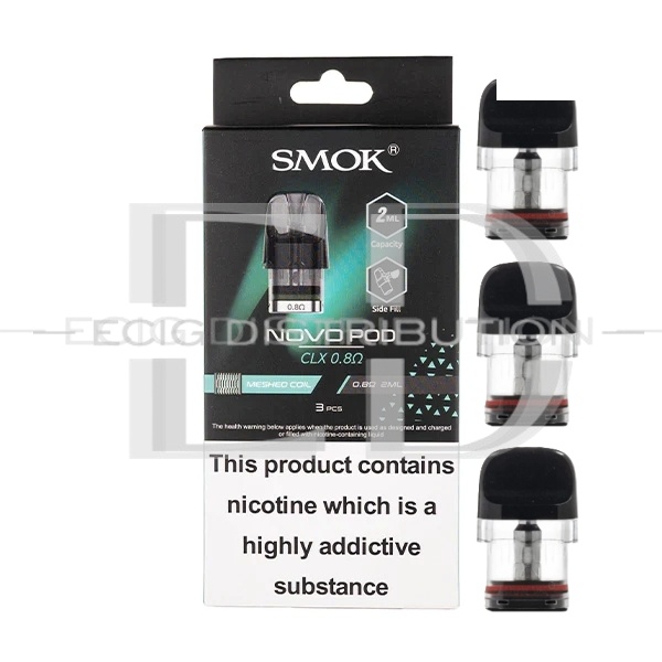 Smok Novo Clx Meshed Refillable Pod 3Pcs/Pack - 0.8 Ohm