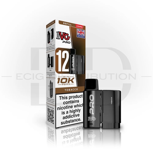 [IVGP12RP-T20MG] IVG Pro 12 Refillable Pod - Tobacco 20MG