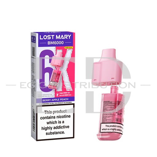 [LOSMBMRP-BAP] Lost Mary BM6000 Refillable Pod - Berry Apple Peach