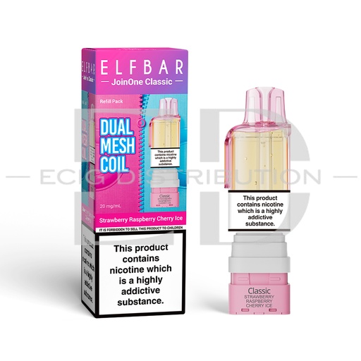 [ELFJoinOne15KCLSRP-SRCI] Elfbar JoinOne15K Classic Series Refillable Pod - Strawberry Raspberry Cherry Ice