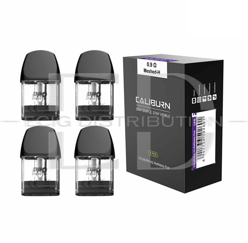 [UWECA2RP4Pcs/Pack-0.9OHM] Uwell Caliburn A2 Refillable Pod 4Pcs/Pack - 0.9 Ohm