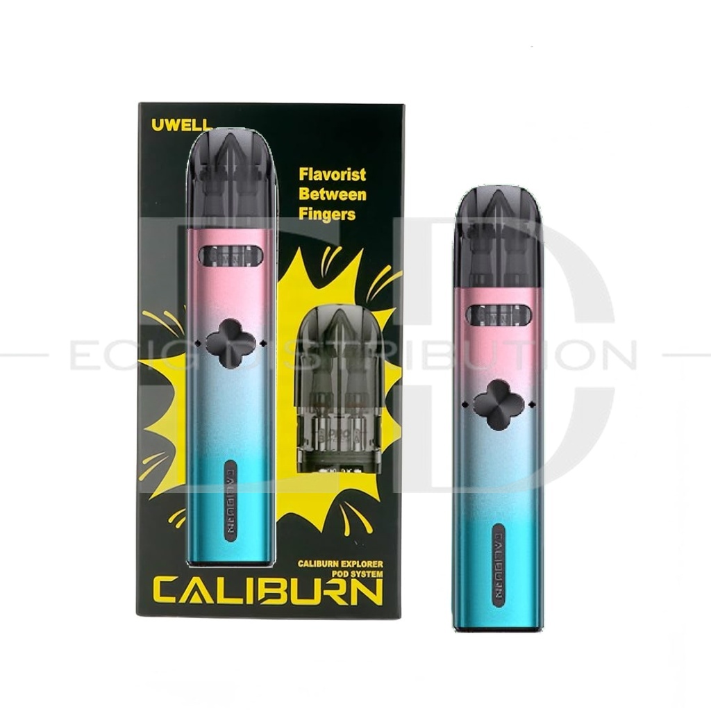 Uwell Caliburn Explorer Pod Kit - Pink And Cyan