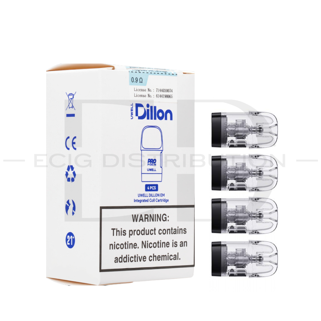 Uwell Dillon EM Refillable Pod 4Pcs/Pack - 0.9 Ohm
