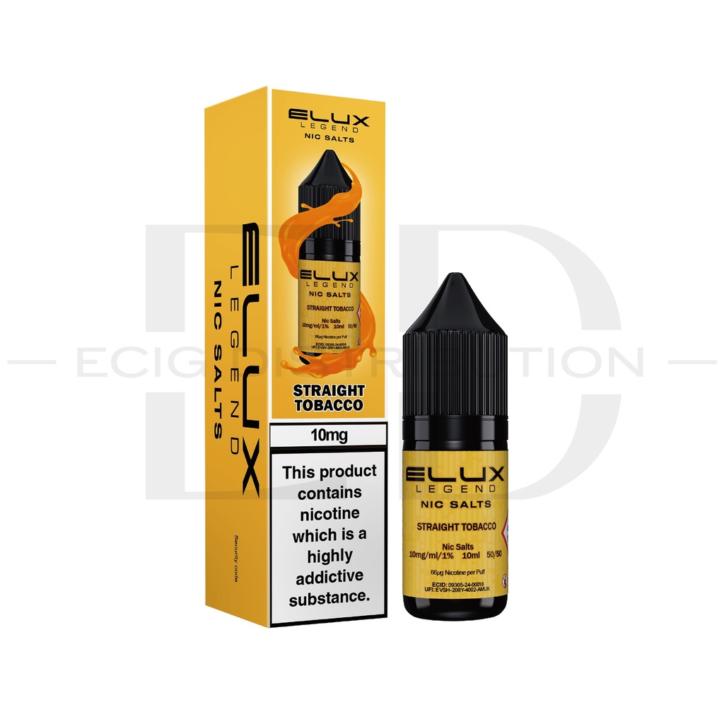 Elux Nic Salts - Straight Tobacco 10MG