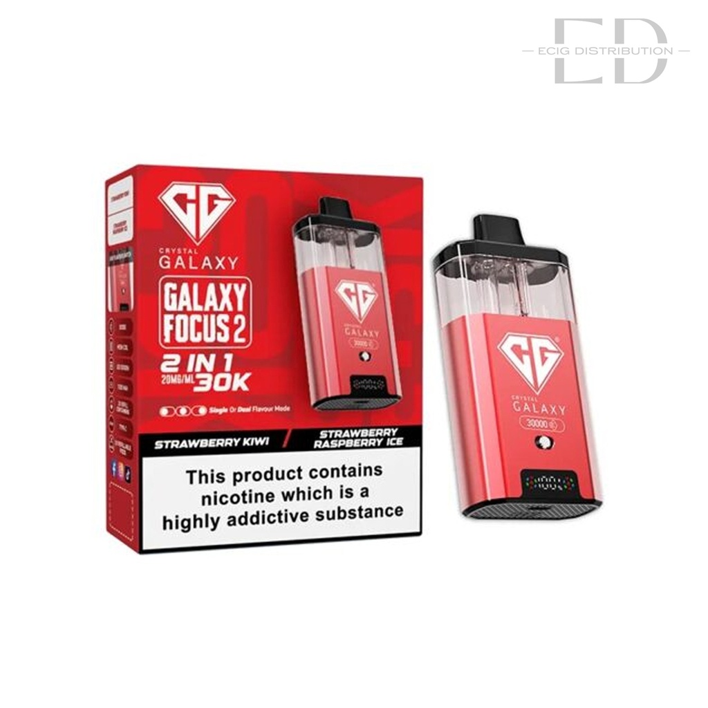 Crystal Galaxy Focus 2 30K Pod Kit - Strawberry Kiwi / Strawberry Raspberry Ice 20MG
