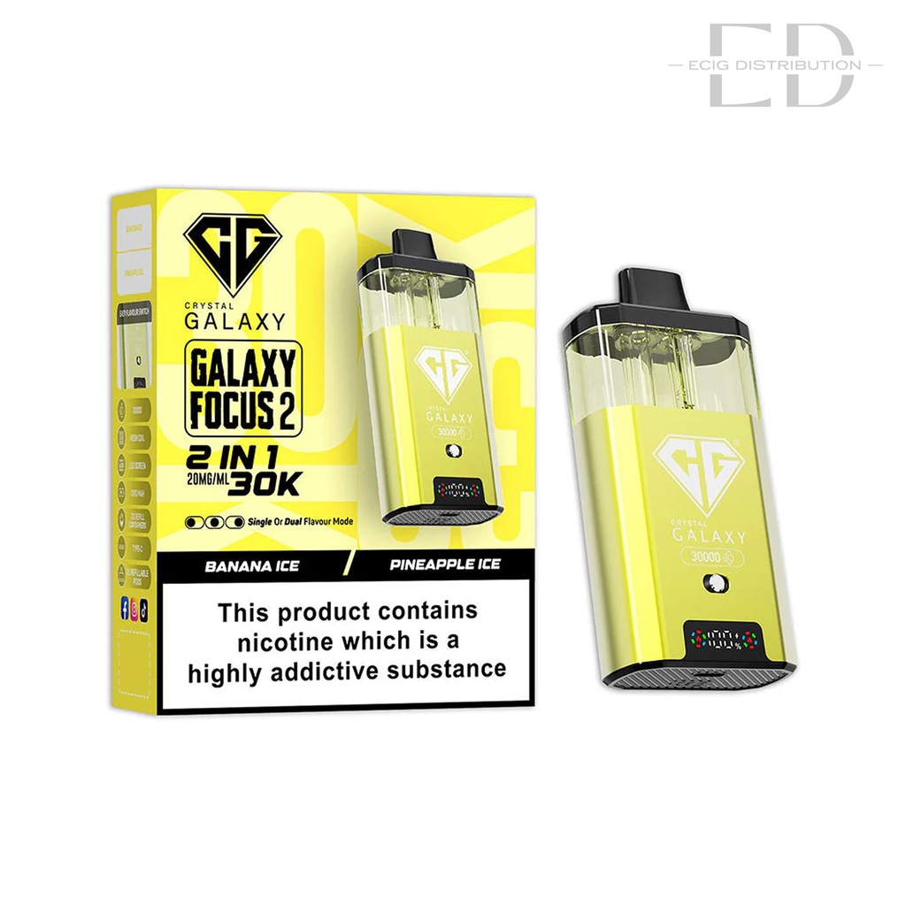 Crystal Galaxy Focus 2 30K Pod Kit - Banana Ice / Pineapple Ice 20MG