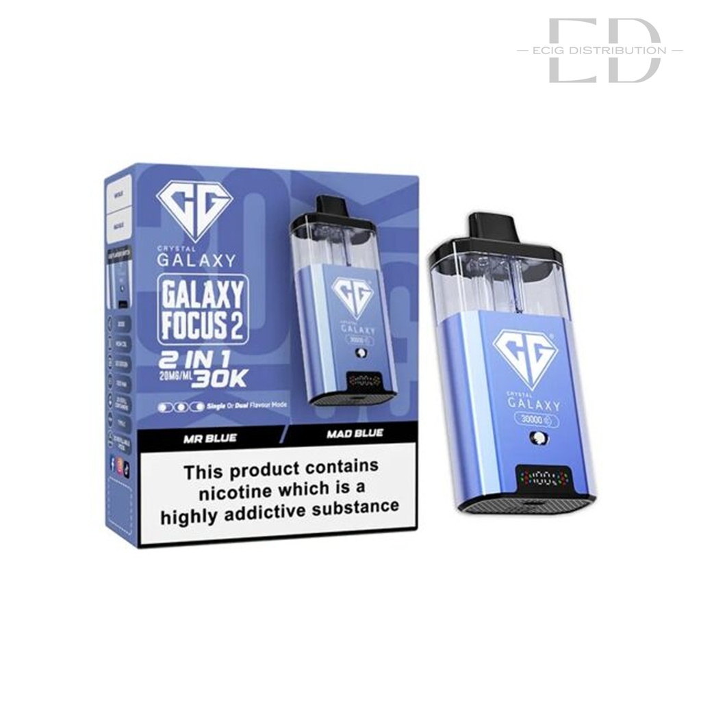Crystal Galaxy Focus 2 30K Pod Kit - Mr Blue / Mad Blue 20MG