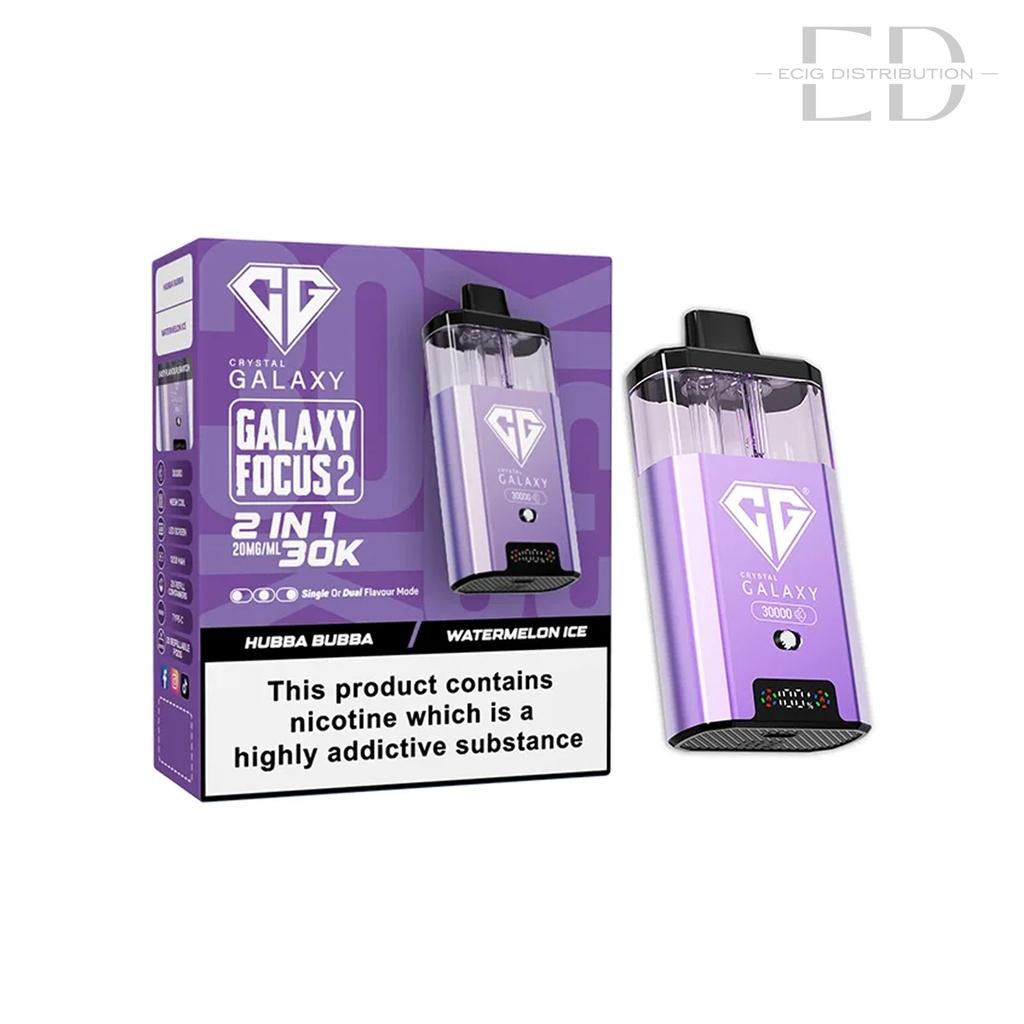 Crystal Galaxy Focus 2 30K Pod Kit - Hubba Bubba / Watermelon Ice 20MG