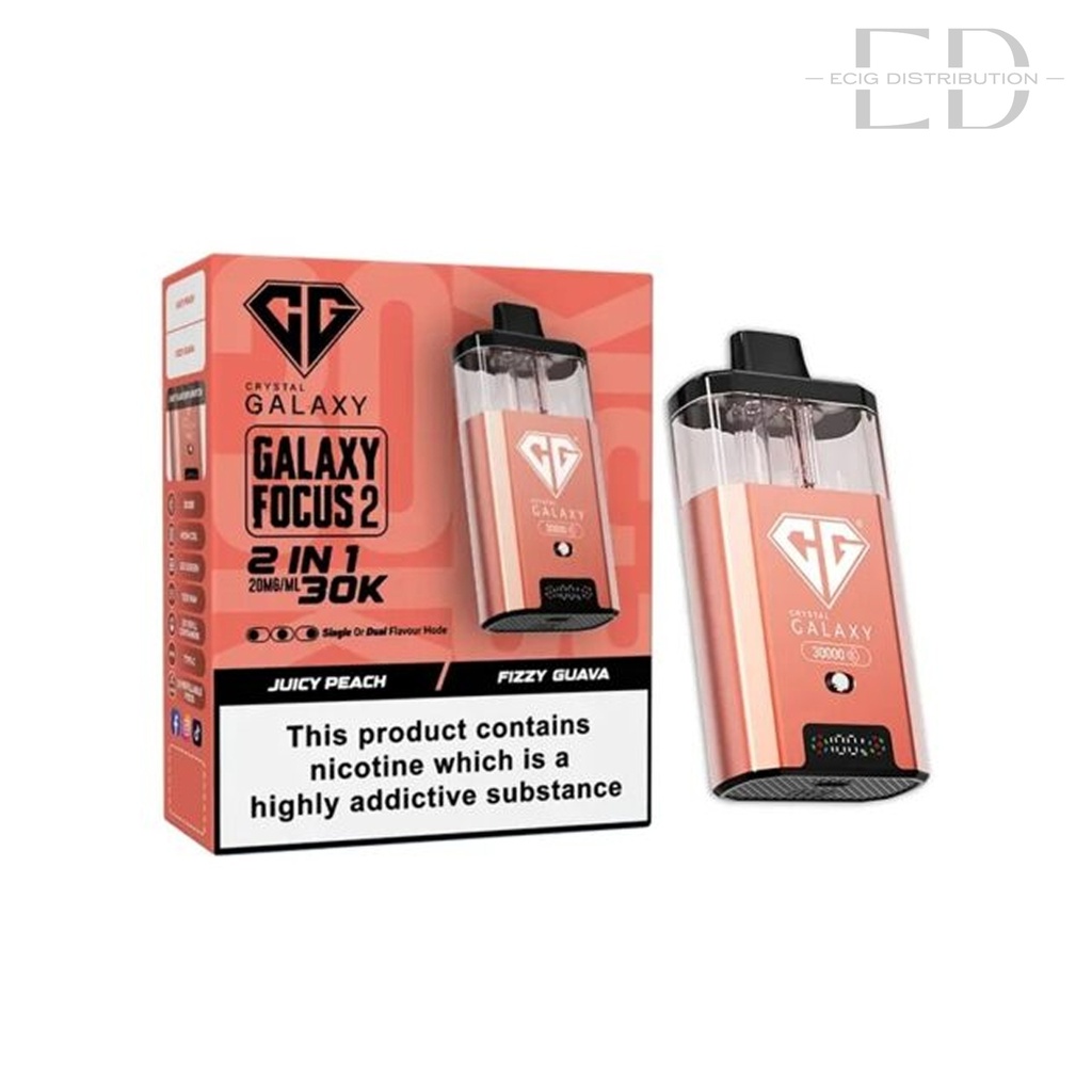 Crystal Galaxy Focus 2 30K Pod Kit - Juicy Peach / Fizzy Guava 20MG