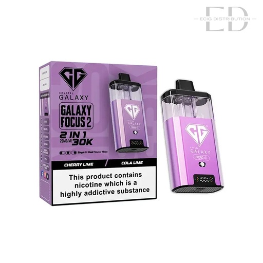[CRYGFO230KPK-CLCL20MG] Crystal Galaxy Focus 2 30K Pod Kit - Cherry Lime / Cola Lime 20MG