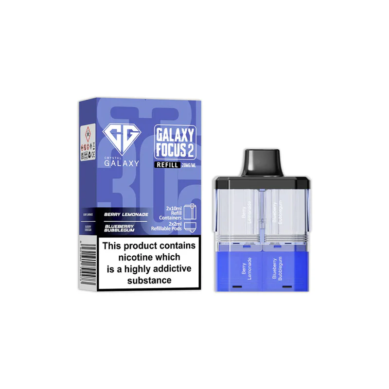 Crystal Galaxy Focus 2 30K Refillable Pod - Berry Lemonade / Blueberry Bubblegum 20MG