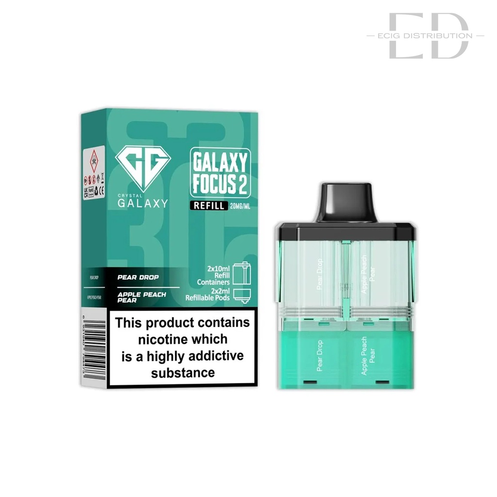 Crystal Galaxy Focus 2 30K Refillable Pod - Pear Drop / Apple Peach Pear 20MG